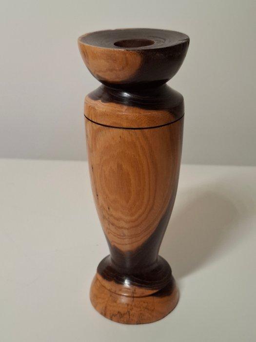 Kandelaar - hard hout - Gedraaid, Antiek en Kunst, Curiosa en Brocante