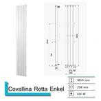 Handdoekradiator Covallina Retta Enkel 1800 x 298 mm Donker, Ophalen of Verzenden, Bad