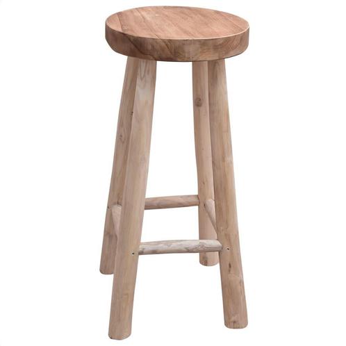 Barkruk Massief Teak | OP = OP! | Landelijke Stijl -35%, Huis en Inrichting, Barkrukken, 60 tot 90 cm, 1 kruk, Nieuw, Hout, Verzenden