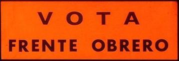 Stem op Frente Obrero op poster (lijst optie, Posters) beschikbaar voor biedingen