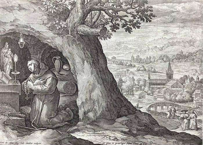Jan Sadeler (1550-1600), after M. De Vos - SantAntonio da, Antiquités & Art, Antiquités | Autres Antiquités