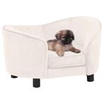 vidaXL Hondenbank 69x49x40 cm pluche crèmekleurig, Dieren en Toebehoren, Verzenden, Nieuw