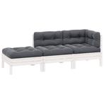 Loungeset Grenen Wit | Retour Deal | Tuin & Terras, Tuin en Terras, 4 zitplaatsen, Verzenden, Nieuw, Loungeset
