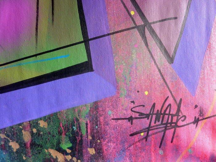 saname (1980) - Trace 2402, Antiek en Kunst, Kunst | Schilderijen | Modern