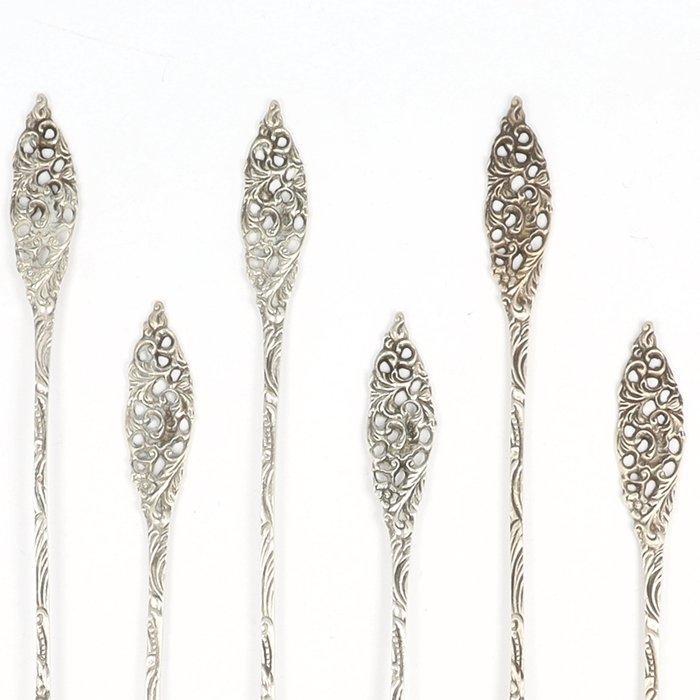 Fa. Dahlia - Cocktail lepel - Lepel (6) - .833 zilver, Antiek en Kunst, Antiek | Zilver en Goud