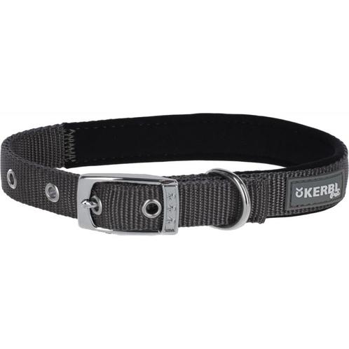 Miami plus nylonhalsb. zachte padding, grijs, 53 - 61cm, 38, Dieren en Toebehoren, Honden-accessoires, Nieuw