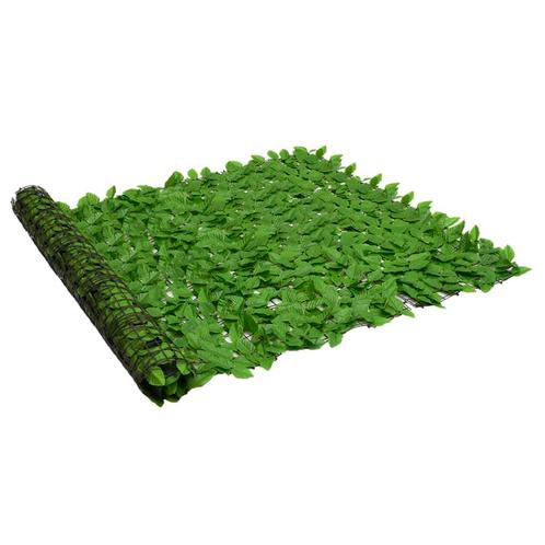 vidaXL Balkonscherm met groene bladeren 200x150 cm, Tuin en Terras, Parasols, Nieuw, Verzenden