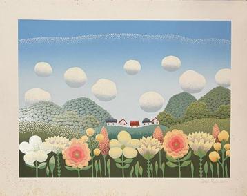 Rabuzin Ivan (1924-2008) - Paesaggio con fiore