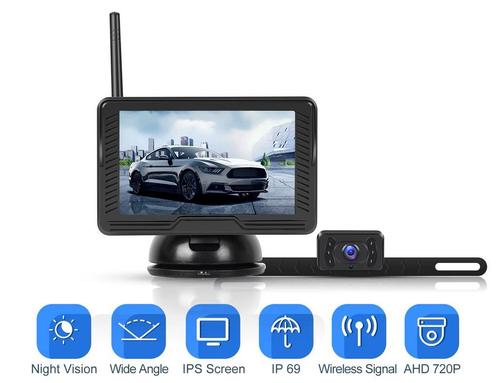Draadloze Achteruitrijcamera Set, 4,3 Inch Scherm, Auto diversen, Auto-accessoires, Nieuw, Verzenden