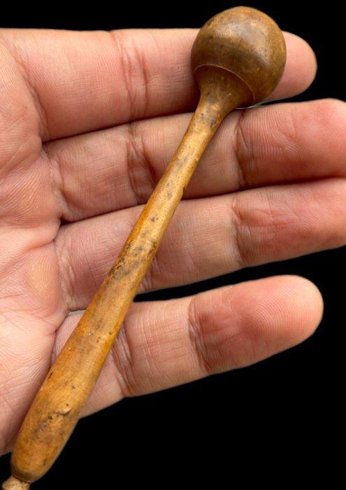 Curieus en ambachtelijk lepel van buxushout of massief, Antiek en Kunst, Curiosa en Brocante