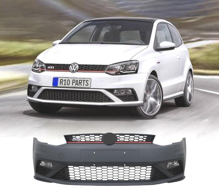 PARE-CHOCS AVANT VOLKSWAGEN VW POLO 6R 10-16 LOOK GTI, Auto-onderdelen, Carrosserie, Verzenden