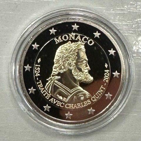 Monaco. 2 Euro 2024 500 Ans du Traité de Burgos - Charles, Timbres & Monnaies, Monnaies | Europe | Monnaies euro