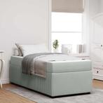 vidaXL Bedframe met matras Lichtgrijs 90 x 200 cm Stof, Verzenden