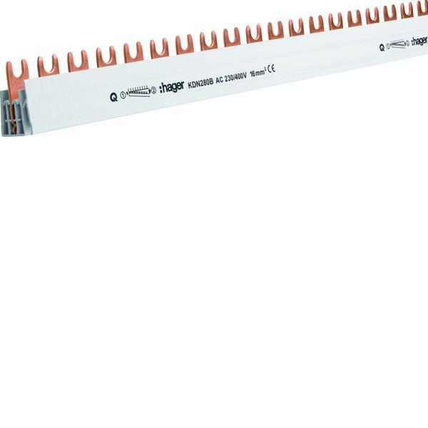 Hager Quickbusbar Kamrail - KDN280B, Doe-het-zelf en Bouw, Elektriciteit en Kabels, Verzenden
