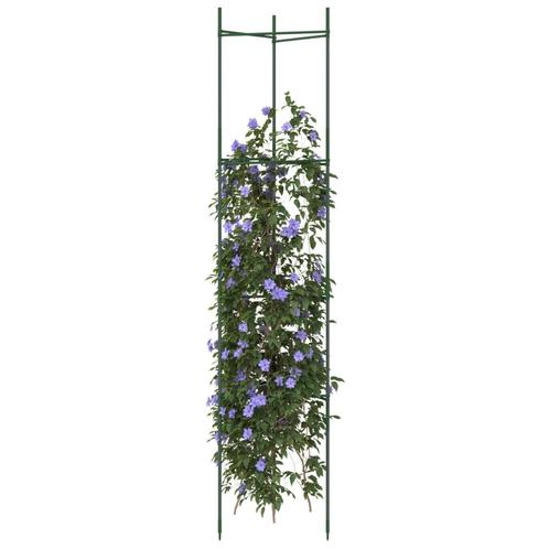 vidaXL Cage à tomates 2 pcs 154 cm acier et PP, Jardin & Terrasse, Pots de fleurs, Neuf, Envoi