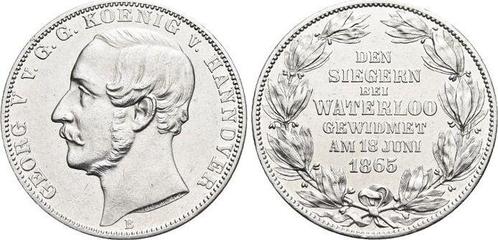 Vereinstaler, daalder 1865 B Hannover-koenigreich Georg V..., Timbres & Monnaies, Monnaies | Europe | Monnaies non-euro, Envoi