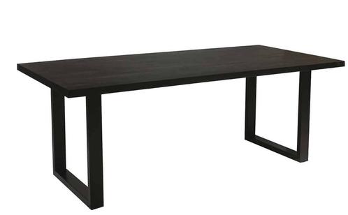 Eetkamertafel- Exotisch Hout Magnolia- 180X90Cm- Zwart, Huis en Inrichting, Tafels | Eettafels, Nieuw, Ophalen of Verzenden