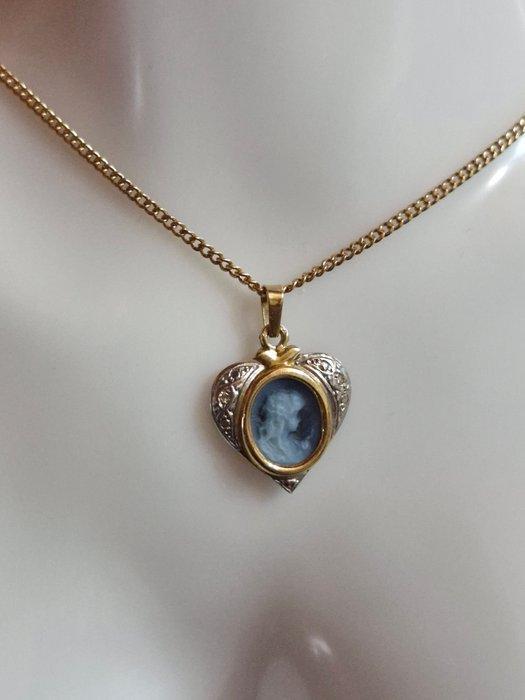 Sans prix de réserve - Camée - 18 carats Or jaune, Or blanc, Bijoux, Sacs & Beauté, Bijoux anciens