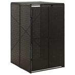 vidaXL Containerberging enkel 70x80x117 cm poly rattan zwart, Verzenden