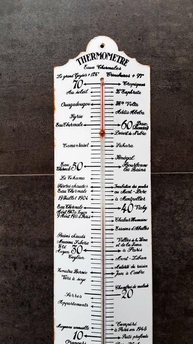 Thermomètre - Émail - Thermometre - The thermometer displays, Antiek en Kunst, Antiek | Wandborden en Tegels