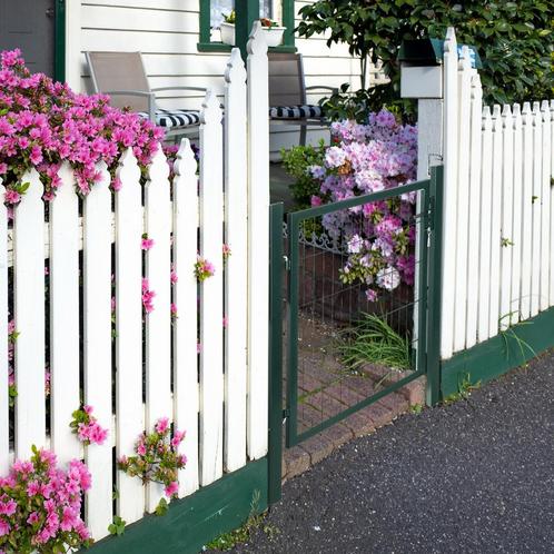 Tuinpoort – Groene stalen - Met slot - Inclusief sleutels, Tuin en Terras, Overige Tuin en Terras, Nieuw, Ophalen of Verzenden