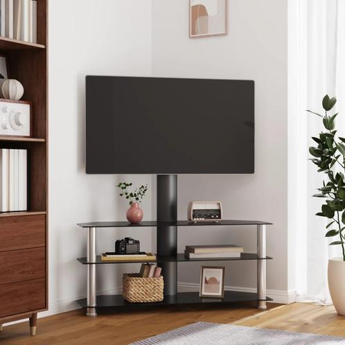 vidaXL Tv-standaard hoek 3-laags voor 32-70 inch zwart en, Huis en Inrichting, Kasten |Televisiemeubels, Nieuw, Verzenden