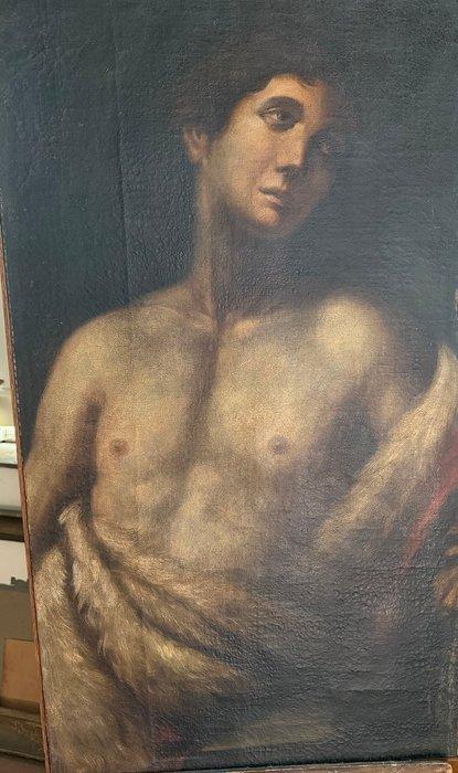 Scuola bolognese (XVII) - San Giovanni Battista, Antiek en Kunst, Kunst | Schilderijen | Klassiek