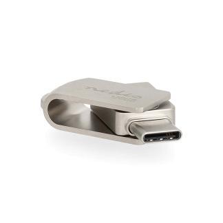 USB stick | Nedis | 128 GB (USB A en USB C, USB 3.2, Metaal), Computers en Software, USB Sticks, Verzenden