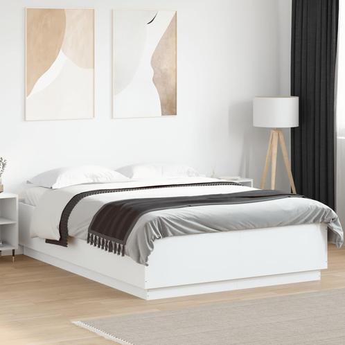 vidaXL Bedframe bewerkt hout wit 160x200 cm, Huis en Inrichting, Slaapkamer | Bedden, Nieuw, Verzenden