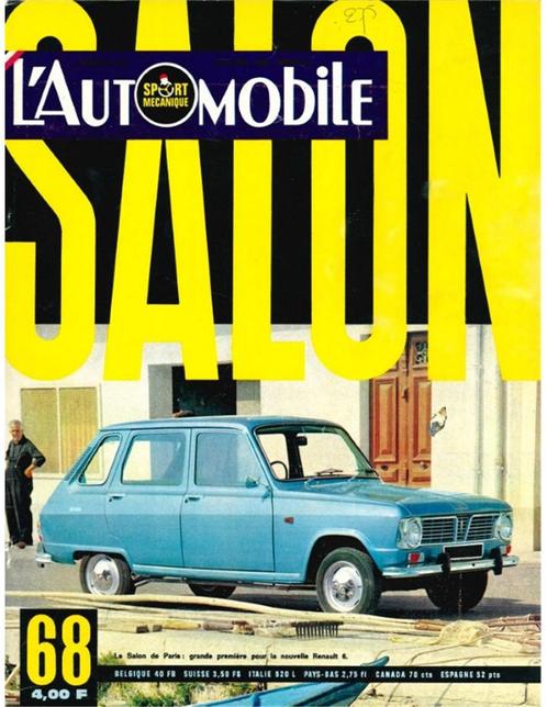 1968 L'AUTOMOBILE MAGAZINE 269 FRANS, Boeken, Auto's | Folders en Tijdschriften, Ophalen of Verzenden