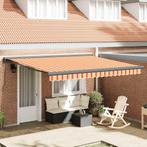 vidaXL Luifel uittrekbaar 4,5x3 m stof en aluminium geel en, Tuin en Terras, Zonneschermen, Verzenden, Nieuw