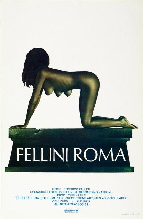 Cinema poster - Federico Fellini - ROMA - 1972, Antiquités & Art, Art | Dessins & Photographie