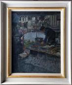 Franse school (XX) - Markt in Franse stad