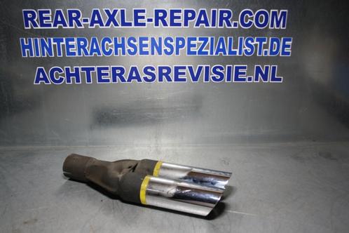 Uitlaat eindstuk, sierstuk, dubbele pijp, gebruikt. (Overig), Auto-onderdelen, Uitlaatsystemen, Gebruikt, Universele onderdelen