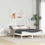 vidaXL Bedframe met nachttafels met hoofdeinde Wit Massief, Huis en Inrichting, Verzenden, Nieuw