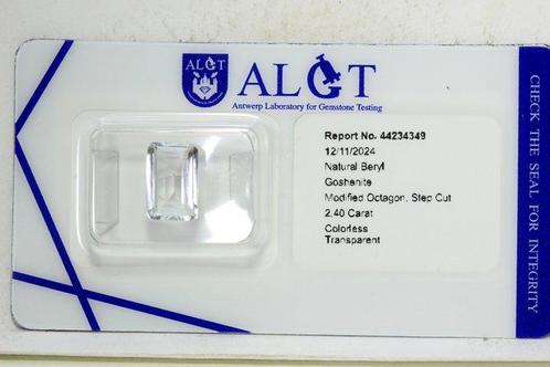 Beril - 2.40 ct - Antwerp Laboratory for Gemstone Testing, Handtassen en Accessoires, Edelstenen