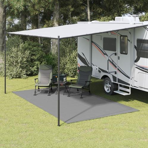 vidaXL Tapis de sol de camping gris clair 4,5x2,5 m, Caravanes & Camping, Accessoires de tente, Neuf, Envoi