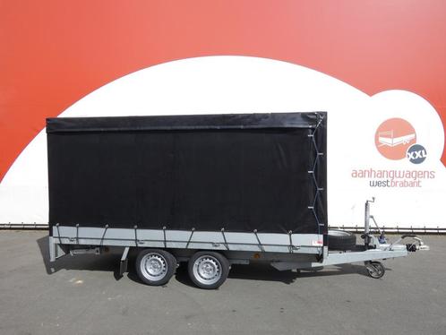 Proline tandemas Plateauwagen 351x185cm 2700kg met huif, Autos : Divers, Remorques, Enlèvement ou Envoi