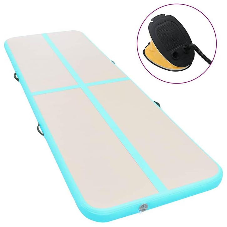 vidaXL Gymnastiekmat met pomp opblaasbaar 700x100x10 cm PVC, Sport en Fitness, Yoga en Pilates, Nieuw, Verzenden