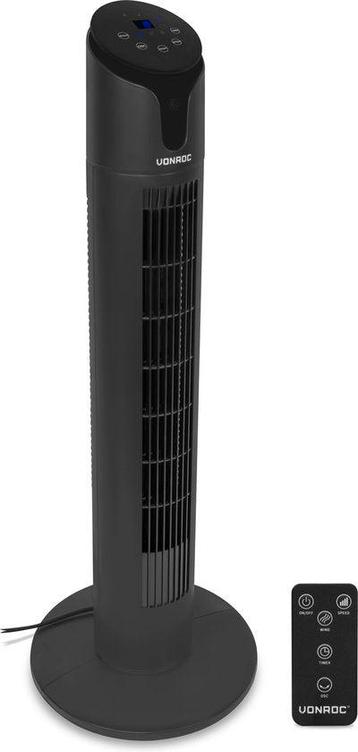 VONROC Luxe Ventilator - Torenventilator – hoogte 86 cm – beschikbaar voor biedingen