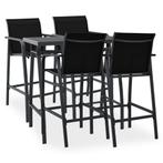 vidaXL Ensemble de bar de jardin 5 pcs Noir, Jardin & Terrasse, Verzenden, Neuf