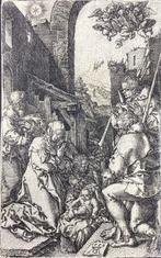 Heinrich Aldegrever (1502-1558) - Ladorazione dei pastori -, Antiek en Kunst