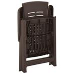 vidaXL Tuinstoelen 2 st verstelbaar kunststof mokka, Tuin en Terras, Tuinstoelen, Verzenden, Nieuw