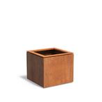 Cortenstaal plantenbak Domus 70x70x60cm - Met bodem, Tuin en Terras, Vierkant, Nieuw, Metaal, 60 tot 100 cm