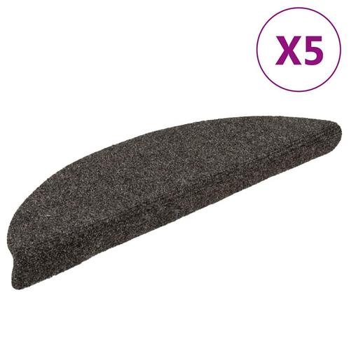 vidaXL Trapmatten zelfklevend 5 st 56x17x3 cm naaldvilt, Doe-het-zelf en Bouw, Ladders en Trappen, Nieuw, Verzenden