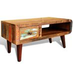 vidaXL Salontafel met 1 gewelfde rand en 1 lade gerecycled, Verzenden, Nieuw