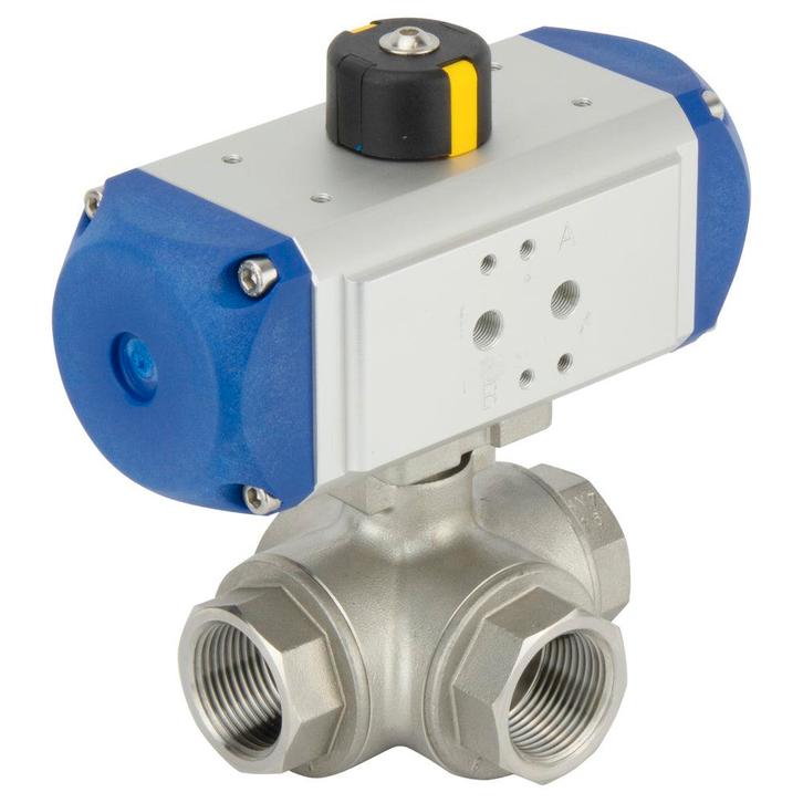G1 3-Way T-port Pneumatic Ball Valve Stainless Steel, Bricolage & Construction, Outillage | Autres Machines, Envoi