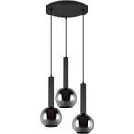 Moderne Metalen LED Hanglamp Trion Yton - Zwart, 3 Lichtpunt, Verzenden