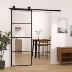 vidaXL Schuifdeur met beslag 76x205 cm ESG-glas en aluminium, Doe-het-zelf en Bouw, Deuren en Vliegenramen, Verzenden, Nieuw