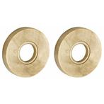 Set van twee krukrozetten Vivo messing antiek, Nieuw, Overige materialen, Klink of Kruk